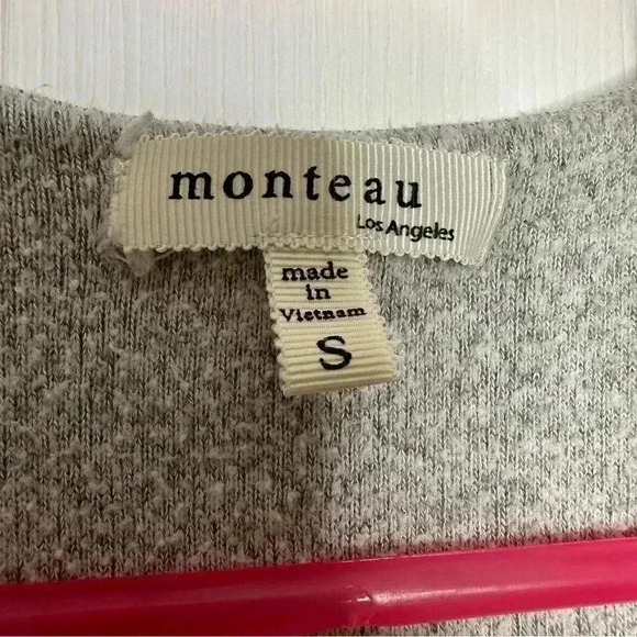 Monteau  Sweater Dress Buttons Grey Size Small - Picture 5 of 16